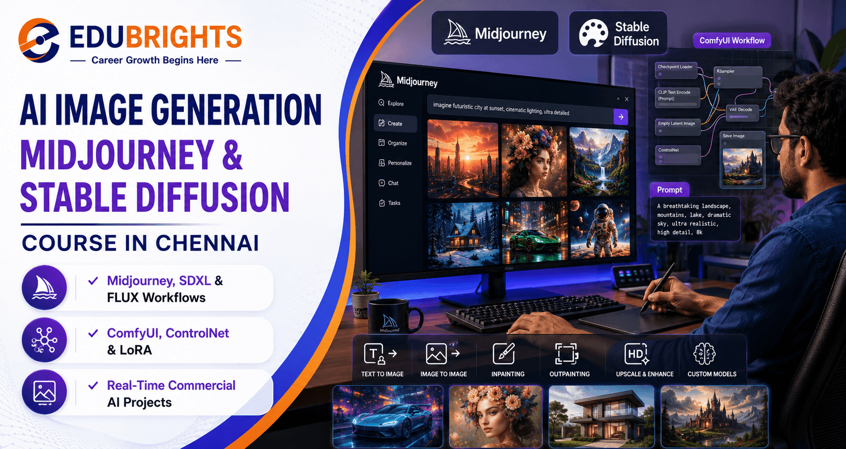AI Image Generation – Midjourney & Stable Diffusion Course in Chennai thumbnail